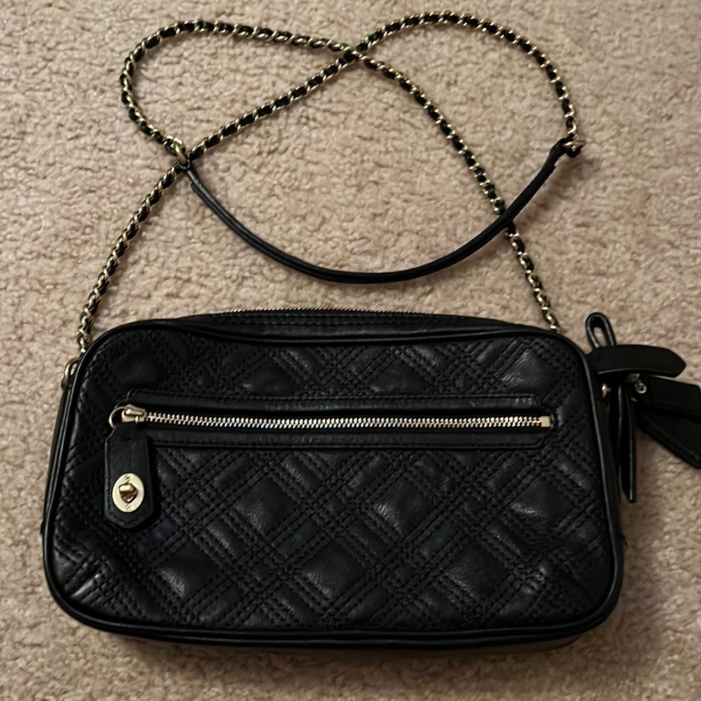 Poppy B1369-25079 Black Leather Crossbody Bag Like new condition